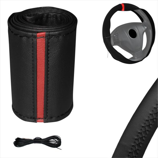 XLBG4 Xkeribom Leder Lenkradbezug zum Schnüren 37-38cm 12 Uhr Markierung mit Farbauswahl + STAFFELPREISE